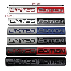 3D Limited Edition Metal Emblem Car Trunk Body Badge Fender Decal Sticker Trims - Picture 1 of 17