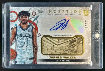 2022-23 Topps Inception Overtime Elite Johned Walker GU Sneaker Auto #4/25 - Image 1 of 2