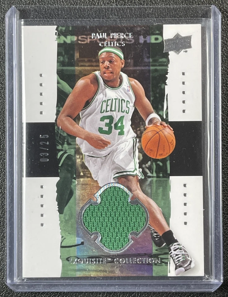 PAUL PIERCE 2009-10 UPPER DECK EXQUISITE COLL #20 JERSEY 3/25 CELTICS - Image 1 of 2