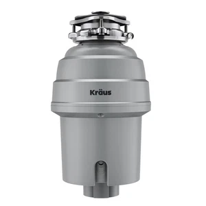 Kraus KWD200-100 1 HP Continuous Feed Garbage Disposal - Grey - Picture 1 of 12