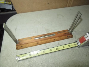 Vintage STE Des Lunetiers Constructeur Paris boxwood sighting level ruler tool - Picture 1 of 24