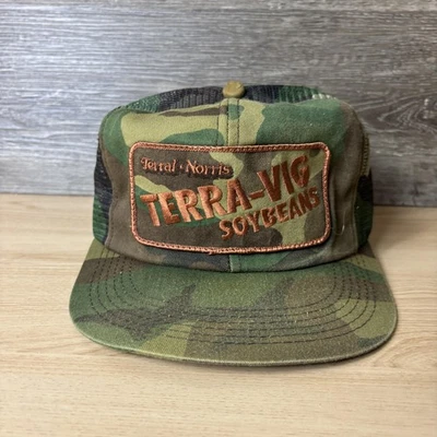 De colección Terra-Vig Soja Sombrero Gorra Snap Back Camuflaje Camionero Parche Hombres Años 80 Foto 1 de 4