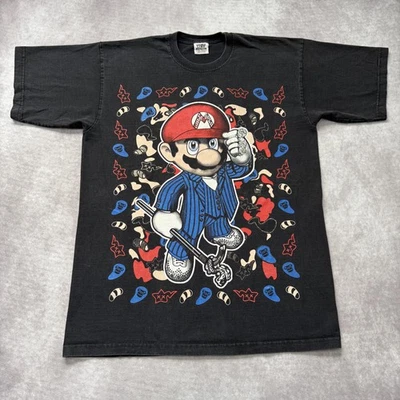 Camisa De Colección Super Mario Para Hombres XL Alta Gráfica Hip Hop Rap Dibujos Animados Y2K Foto 1 de 4