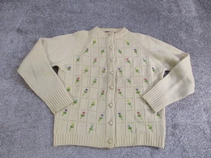 Maglione vintage fiori donna taglia 38 maglia lana vero vintage - Foto 1 di 12