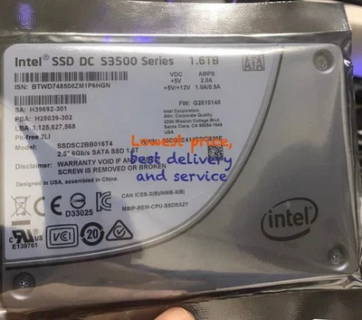1.6TB Intel SSD SATA S3500 SSDSC2BB016T4 2.5" 6Gb/s G2010140 Solid State Drive - Image 1 of 2