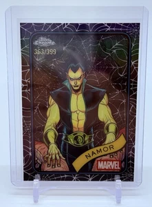 2025 Topps Chrome Marvel Namor #12 Spider Web Refractor #’d/399 The Sub-Mariner - Picture 1 of 2