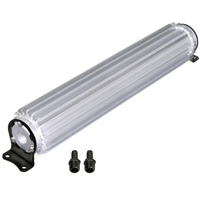 Enfriador de fluido disipador de calor anodizado transparente Derale de una sola pasada 17-1/4" L 18 OZ 13251 Foto 1 de 4