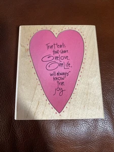 Inkadinkado Kathy Davis Collection 6415P True Hearts One Love Holz Stempel - Bild 1 von 3