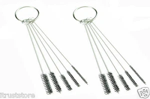 10 PC Mini Airbrush Wire Cleaning Brush Airbrushing Spray Tube Cylinder Cleaner - Picture 1 of 3