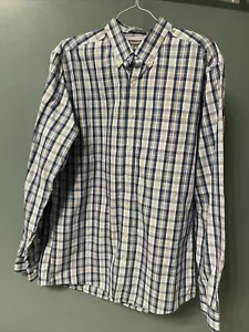 Eddie Bauer Shirt TL Blue Button Up Wrinkle Free Classic Fit - Picture 1 of 2