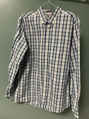 Eddie Bauer Shirt TL Blue  Button Up Wrinkle Free Classic Fit - Image 1 of 2