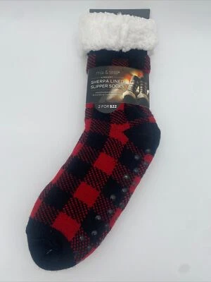 Calcetines Zapatilla Mia & Tess Súper Suaves Tejido Térmico Forrados Sherpa. Foto 1 de 4
