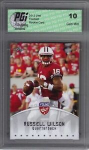 Russell Wilson 2012 Leaf Young Stars #77 Seahawks Rookie Card PGI 10