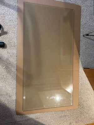 table glass/sheet of glass; 51 3/4 by 25 3/4 inches. Large glass, heavy.  - Image 1 of 4