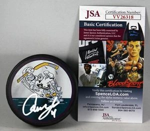 CAM FOWLER SIGNED ANAHEIM DUCKS REVERSE RETRO Puck NHL AUTOGRAPHED +JSA COA - Picture 1 of 2