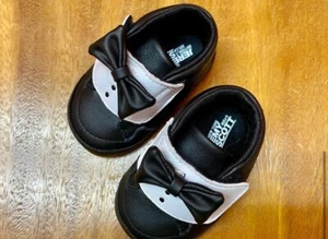 ADIDAS Baby Bootie Shoes Jeremy Scott, Black White Tuxedo, Designer- Limited ed. - Picture 1 of 7