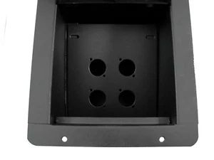 PROCRAFT FPMU-4X-BK Bolsillo de escenario empotrado/Caja de piso con 4 punzones "D" - Imagen 1 de 3
