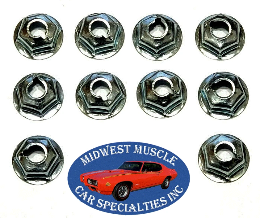 1/4"-20 Thread Pal Speed Nuts Dash Firewall Fits Chrysler Dodge Plymouth 10pc LB - Image 1 of 4