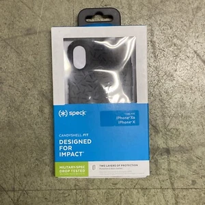 iPhone X XS Speck Candyshell Case Black Gray Ombre Gunmetal Grey Textured      - Picture 1 of 1