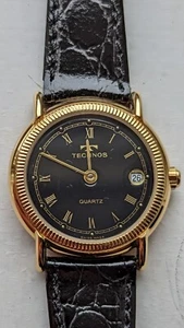 VINTAGE TECHNOS SWISS MADE QUARTZ STAINLESS STEEL WATER-RESISTANT WATCH  - Picture 1 of 6