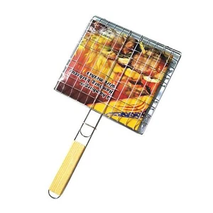 Grill BBQ Netz Barbecue Grillkorb Steak Fleisch Fisch Gemüse Halter Werkzeuge - Bild 1 von 7