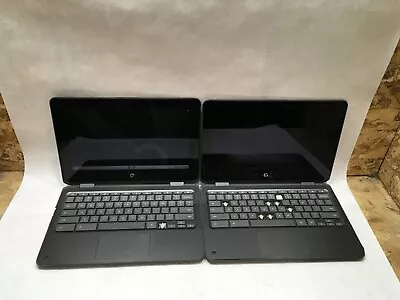 Lot of 2 HP Chromebook X360 G1 Issues Missing Components For Parts or Repair- FT - Image 1 of 4