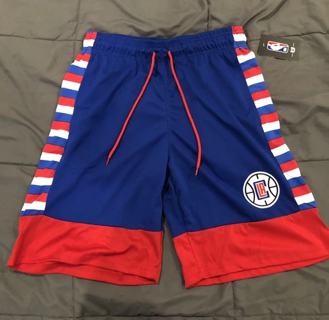 Los Angeles Clippers Shorts - Mens Medium M - Blue Red White - New - Retail $40 Cover