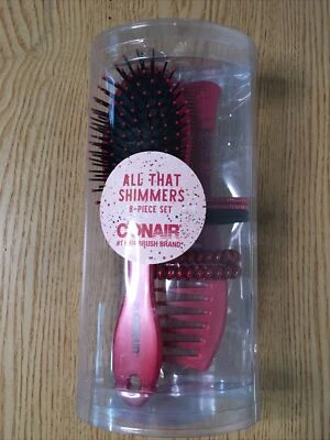 Nuevo Conair All That Shimmers Juego de Regalo 8 Piezas Cojín Cepillo Peine y Cabello Elástico Foto 1 de 4