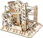  ROBOTIME Lift Coaster 3D Puzzle Gear Hand Crank Laser Wooden Craft Kit Lift