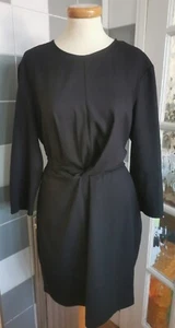 Formelles kurzes Damenkleid ASOS schwarz 3/4-Ärmel-Krawatte mit Taille - UK 14 - Bild 1 von 9