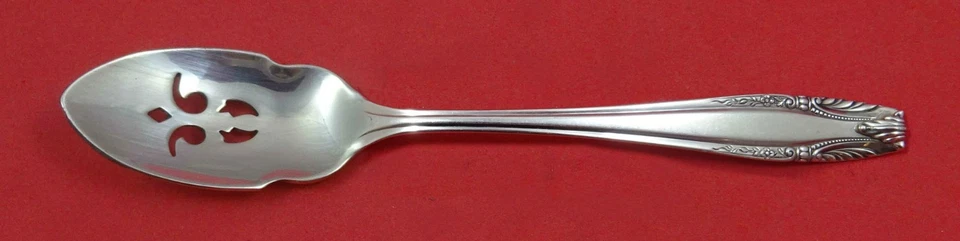 Cuchara de oliva Stradivari de Wallace de plata de ley perforada 5 3/4" hecha a medida Foto 1 de 1