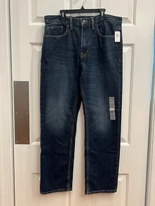 Old Navy Jeans Size 32x30 Mens Straight Mid Rise Blue Denim NWT - Picture 1 of 12