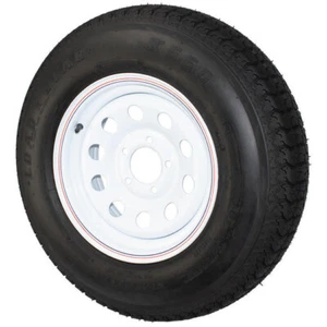 ST215/75D14 Loadstar Trailer Tire LRC on 5 Bolt White Mod Wheel - Picture 1 of 4