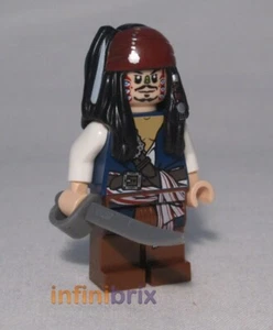 Lego Captain Jack Sparrow Cannibal Minifigure from Set 4182 Pirates NEW poc010 - Picture 1 of 1