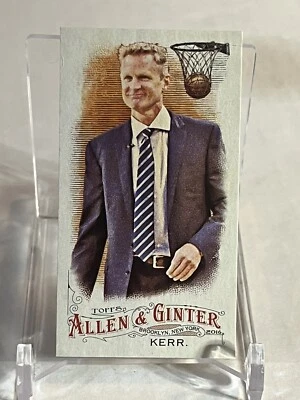 2016 Topps Allen & Ginter Mini Steve Kerr Basketball Coach AG Back - Image 1 of 2
