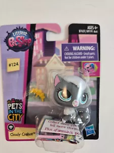 Hasbro Littlest Pet Shop #124 Cloudy Coalson Kitten Cat Gray White New LPS 2015 - Picture 1 of 3