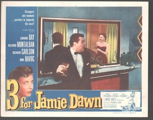 3 For Jamie Dawn 11"x14" Lobby Card Ricardo Montalban Richard Carlson Gun Molls