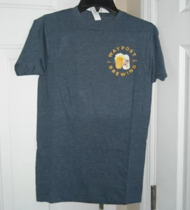 Waypost Brewing Co. Fennville, MI, Tee Shirt, Blue, XS, Men's T-Shirt, New - Picture 1 of 3