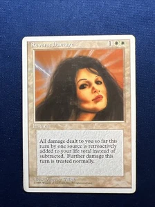MTG ALTERNATE 4th Ed Reverse Damage gioco leggero 1995 uscita - Foto 1 di 2