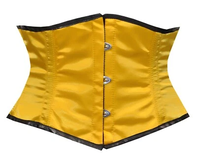 Yellow Satin Corset Corsets Waist Trainer Corset Corsete Underbust Corseting - Image 1 of 4