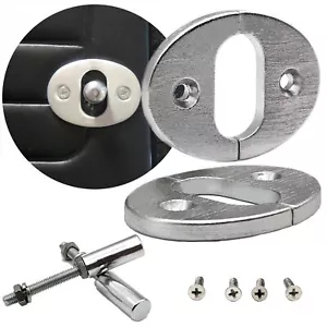 Billet Aluminum Bear Claw Door Latch Interior Release Knob Oval Trim Plate Set - Picture 1 of 14