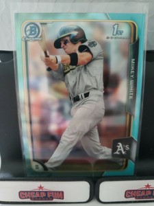 2015 Bowman Draft Chrome Sky Blue Refractor Mikey White #119