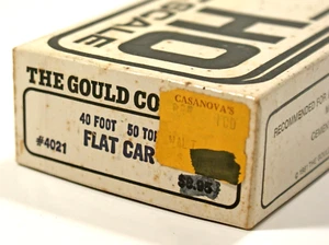 Gould Company HO Scale 50 Ton 40' Flat Car Kit #4021, undekoriert, NOS - Bild 1 von 6
