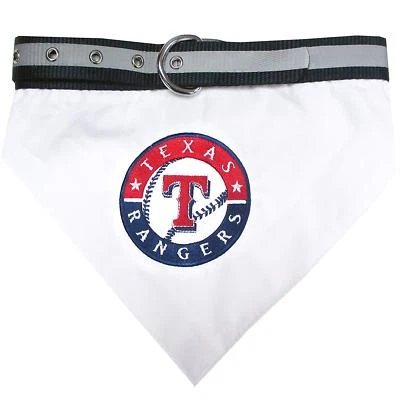 MLB Bandana Texas Rangers Dog Bandana Reflective & Adjustable Dog Collar S & M - Image 1 of 2