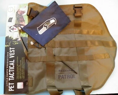 NFL Tactical Pet Vest- Seattle Seahawks with team flag M/L New - Image 1 of 3