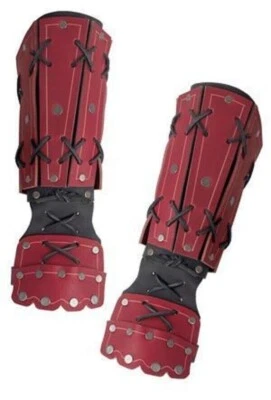 Medieval leather Samurai Arm Bracers Leather armor for LARP  Cosplay Costume - Image 1 of 2