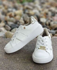Michael Kors Toddler Sz 6 White Gold Sneakers