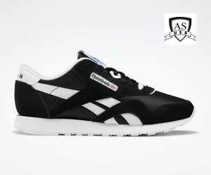 Reebok Women's Classic Nylon Shoes Sneakers Multiple Sizes 6606 - Black/White - Picture 1 of 14