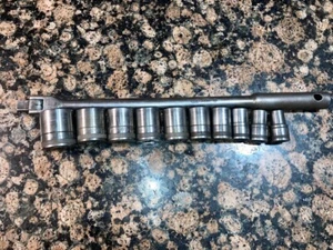 Craftsman Circle H Socket Set 1/2" Drive Vintage 1930's-40's Made in USA - Picture 1 of 12