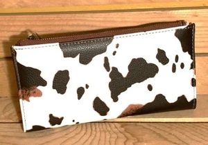 Damen-Geldbörse Western-Stil Kunstleder Rindsmuster RFID große Kapazität - Bild 1 von 6